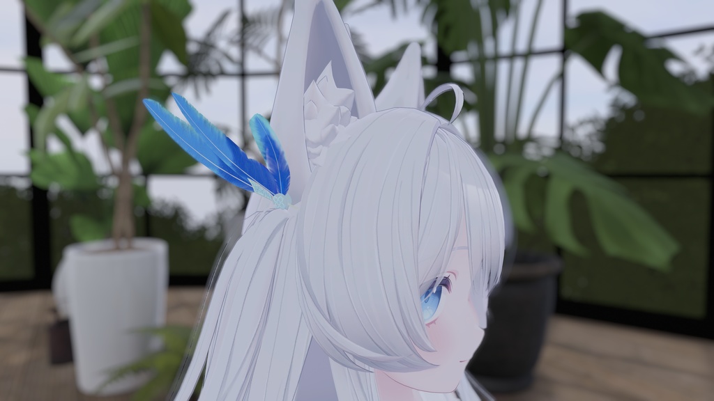 【3Dモデル】羽根の髪飾り