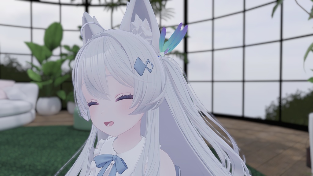 【3Dモデル】羽根の髪飾り