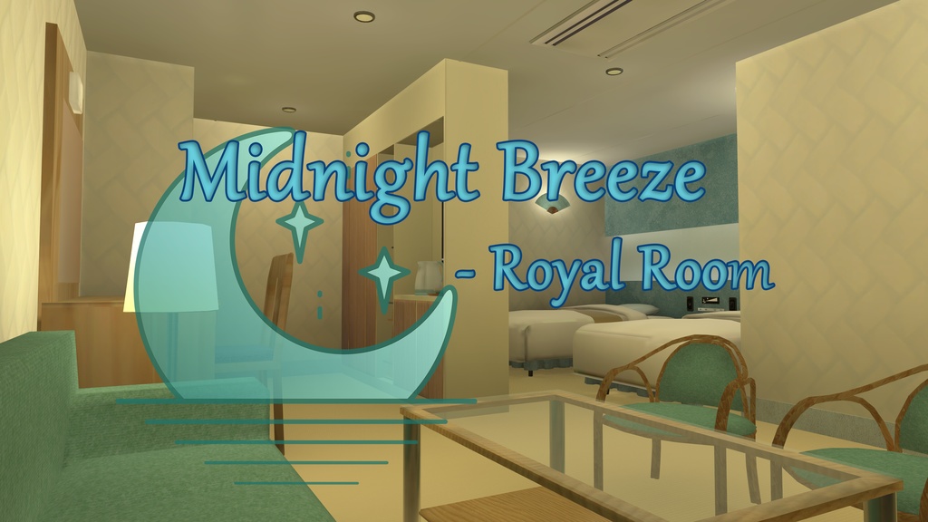 【VRChat想定ワールドアセット】Midnight Breeze - Royal Room