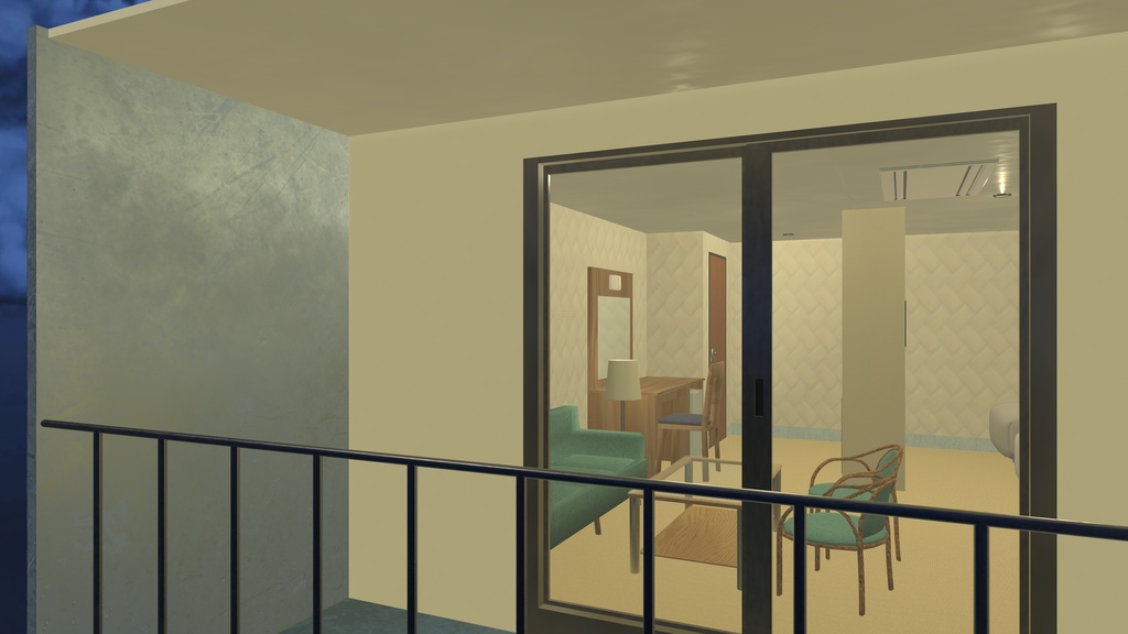 Midnight Breeze - Royal Room【VRChat想定ワールドアセット】