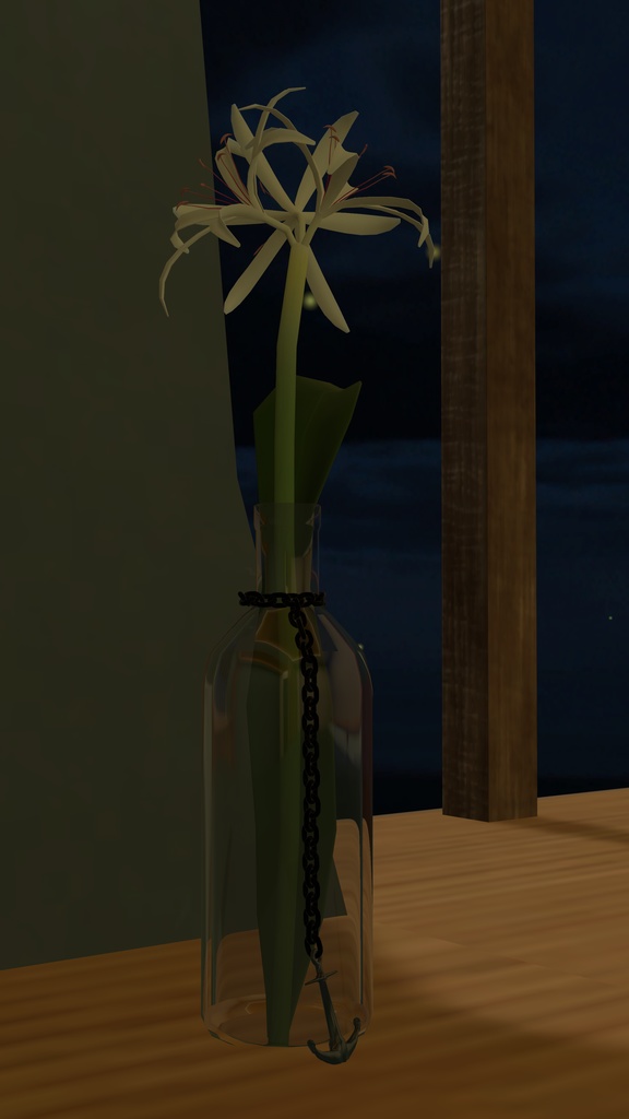 【3Dモデル】浜木綿の花【無償版あり】