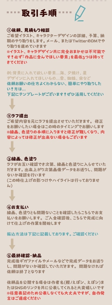 コミッション、個人依頼専用窓口
