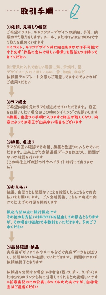 コミッション、個人依頼専用窓口