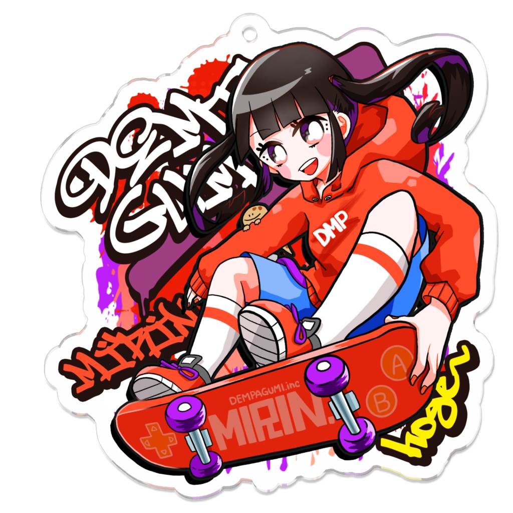 【バビュン!】スケボーびゅんびゅんアクキー