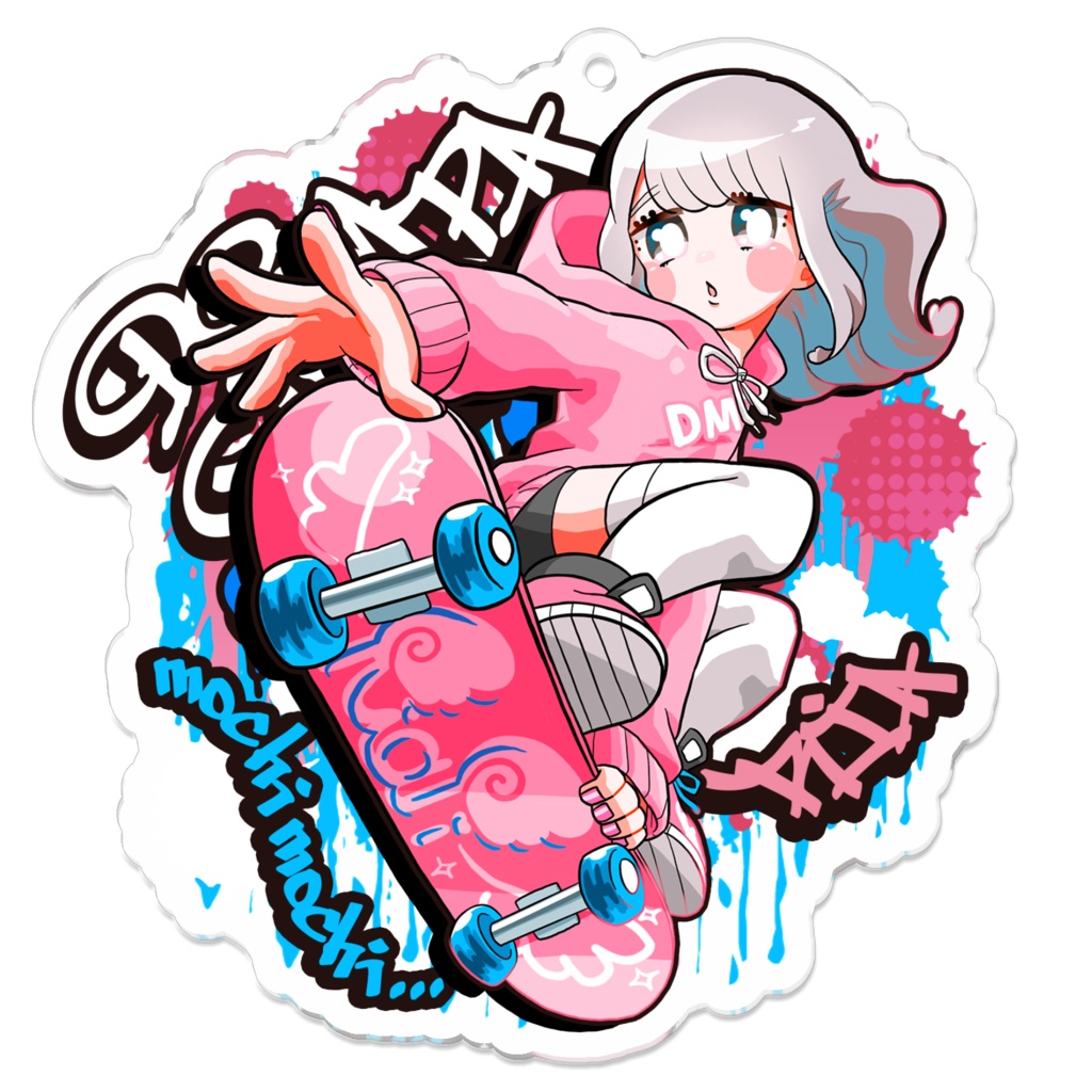 【バビュン!】スケボーびゅんびゅんアクキー