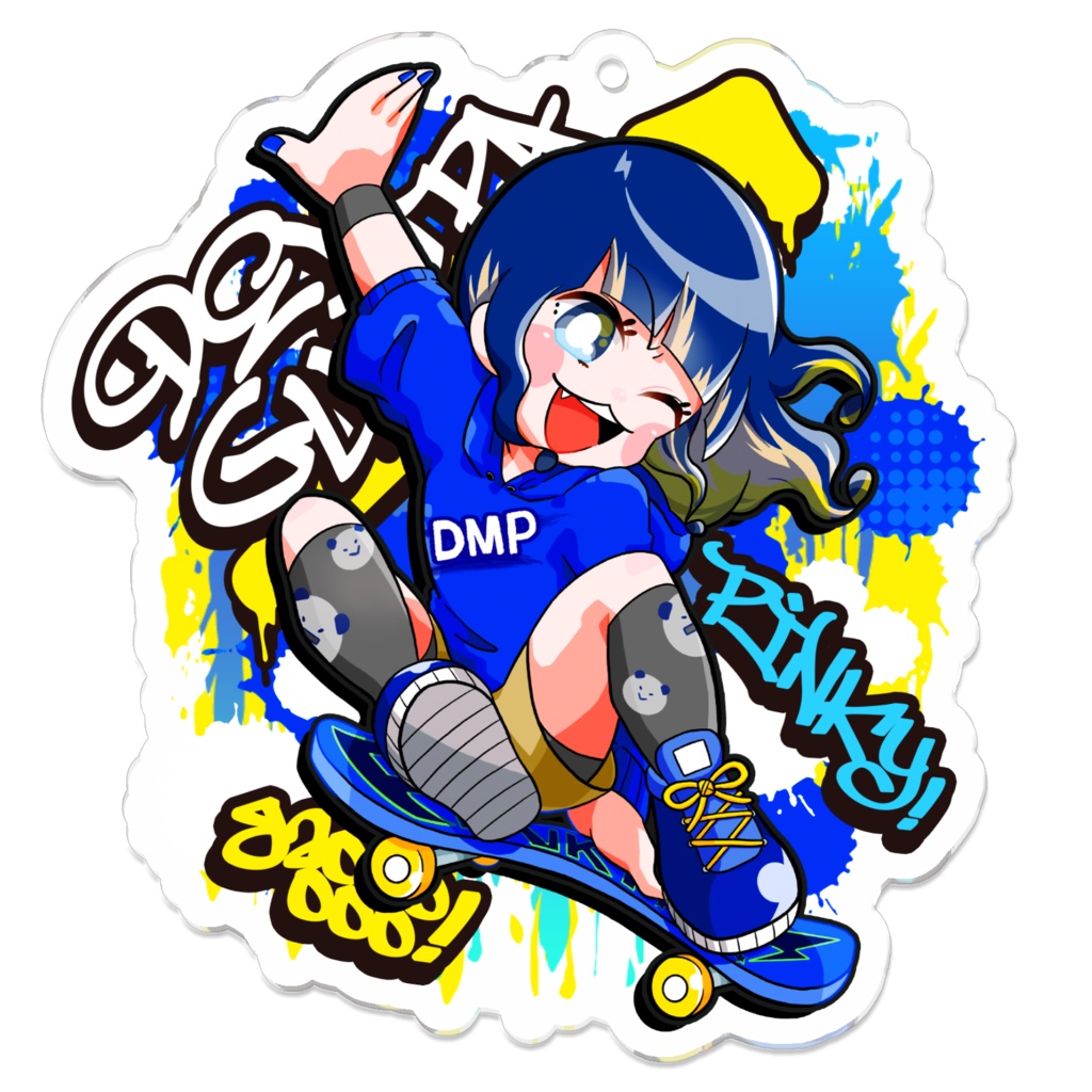 【バビュン!】スケボーびゅんびゅんアクキー