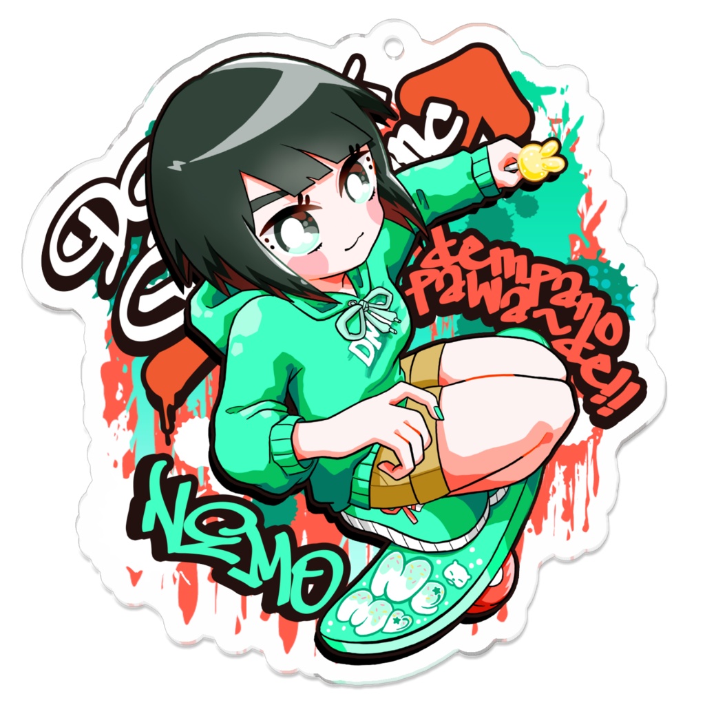 【バビュン!】スケボーびゅんびゅんアクキー