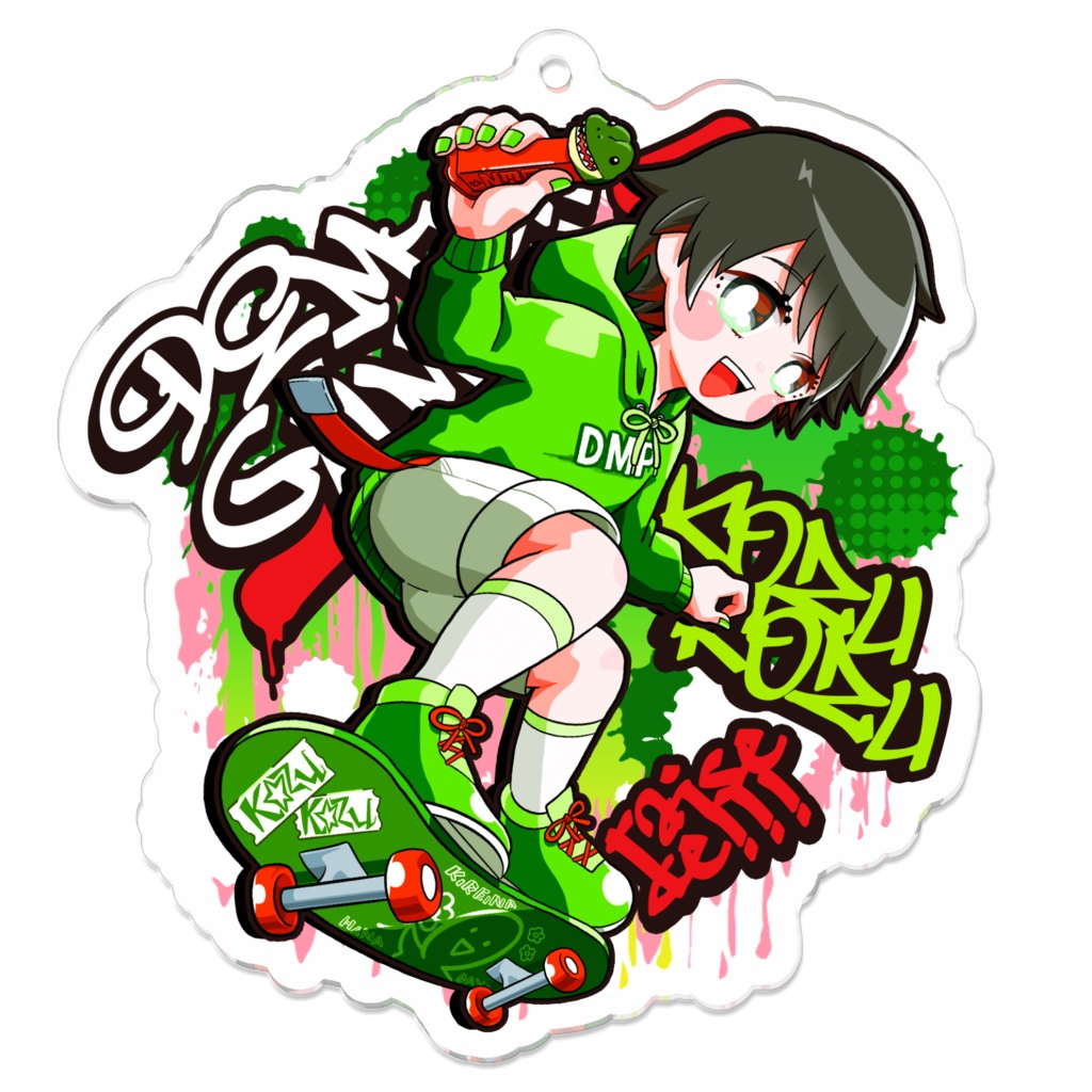 【バビュン!】スケボーびゅんびゅんアクキー