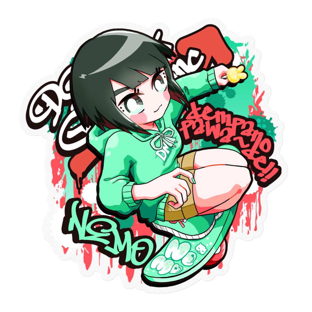 【バビュン!】スケボーびゅんびゅんステッカー