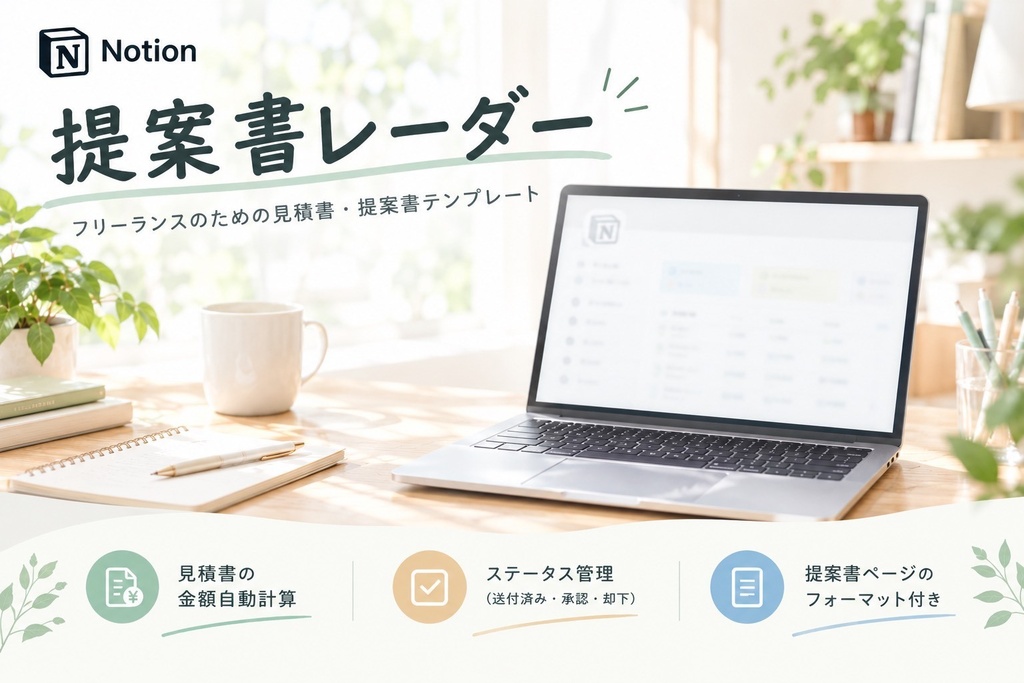 提案書レーダー | フリーランスのための見積書・提案書Notionテンプレート