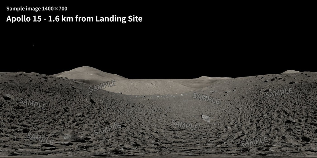 月面VR360パノラマ 12K|アポロ17号・15号・ティコ・南極 4地点セット / Moon VR360 Panorama 12K - Apollo 17, 15, Tycho, South Pole
