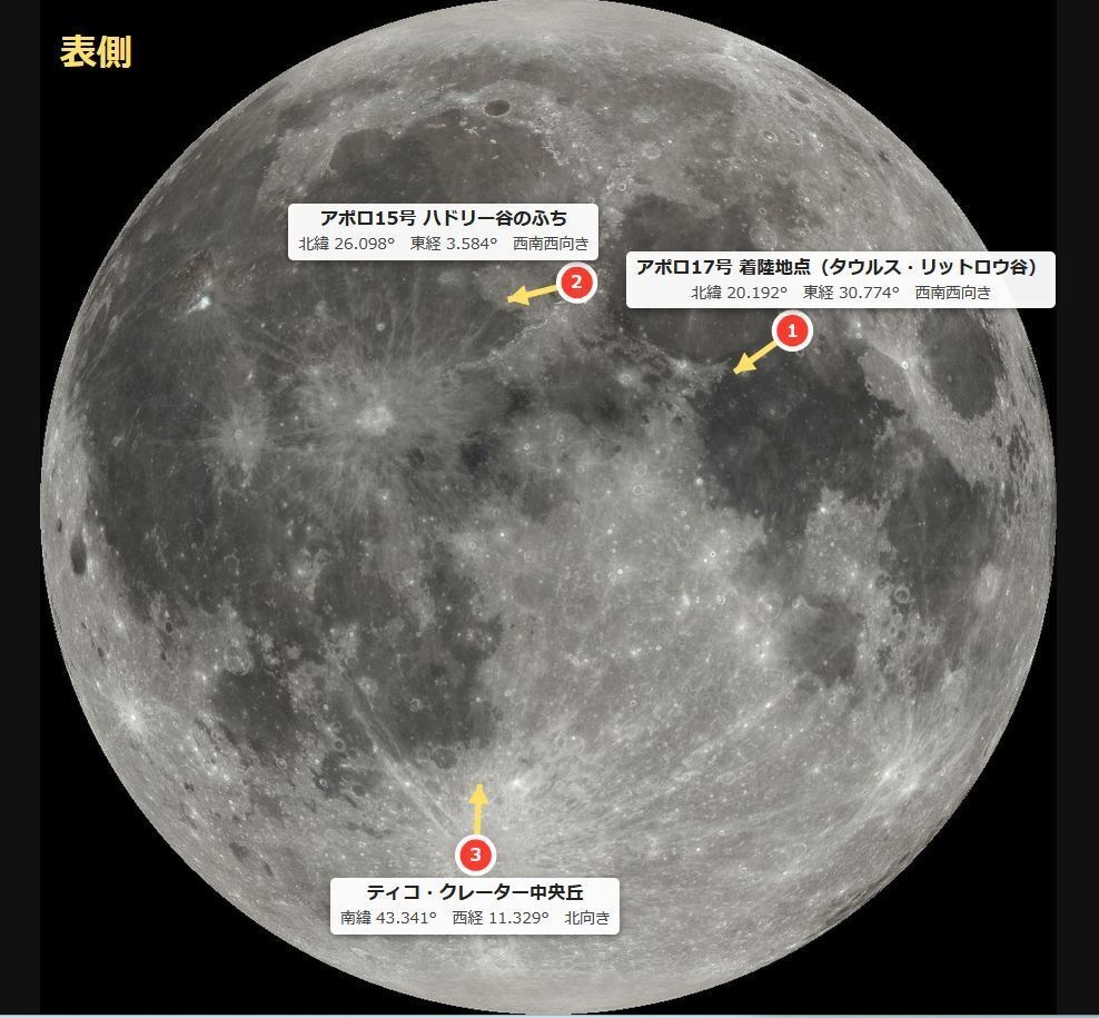 月面VR360パノラマ 12K|アポロ17号・15号・ティコ・南極 4地点セット / Moon VR360 Panorama 12K - Apollo 17, 15, Tycho, South Pole