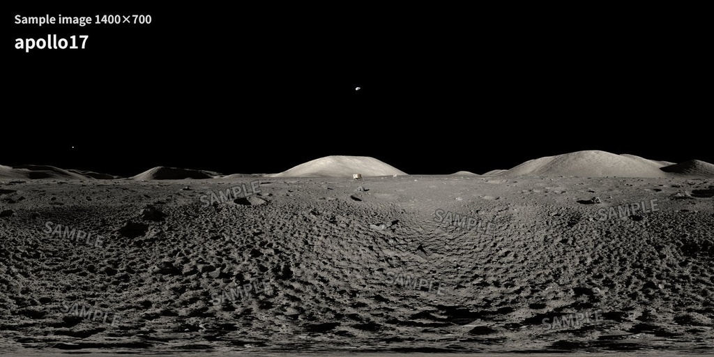 月面VR360パノラマ 12K｜アポロ17号・15号・ティコ・南極 4地点セット / Moon VR360 Panorama 12K - Apollo 17, 15, Tycho, South Pole
