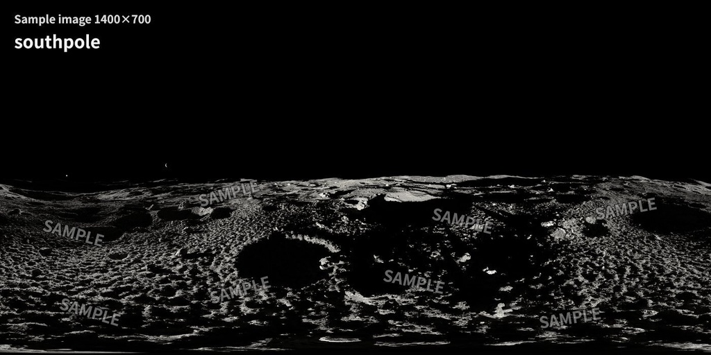 月面VR360パノラマ 12K|アポロ17号・15号・ティコ・南極 4地点セット / Moon VR360 Panorama 12K - Apollo 17, 15, Tycho, South Pole