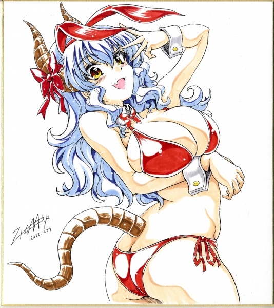 [直筆色紙]2022.12ヘル様(バニー2)(まおチョロ）