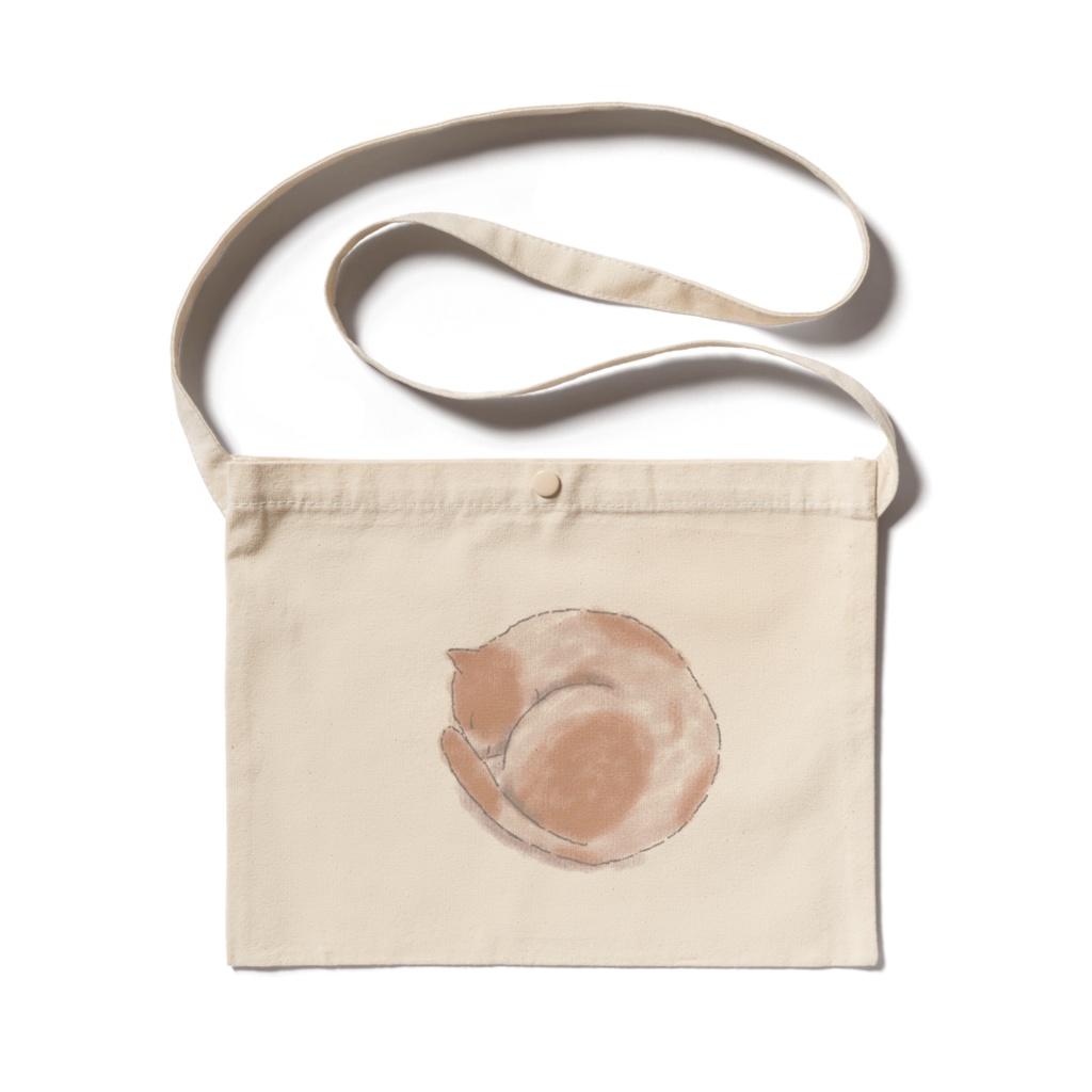 アナログ風指描きヌコ様サコッシュ