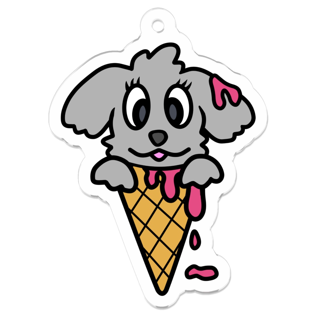 アイスクリームモミちゃんキーホルダー