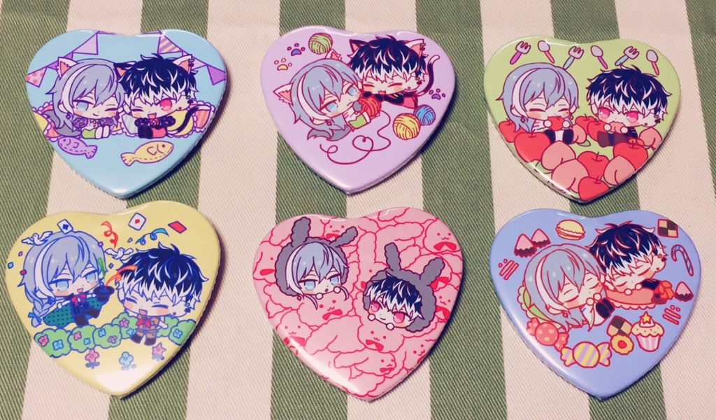 りば~れハート缶バッチ