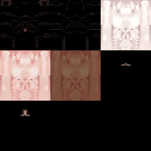 ドールボディ 男女兼用テクスチャ