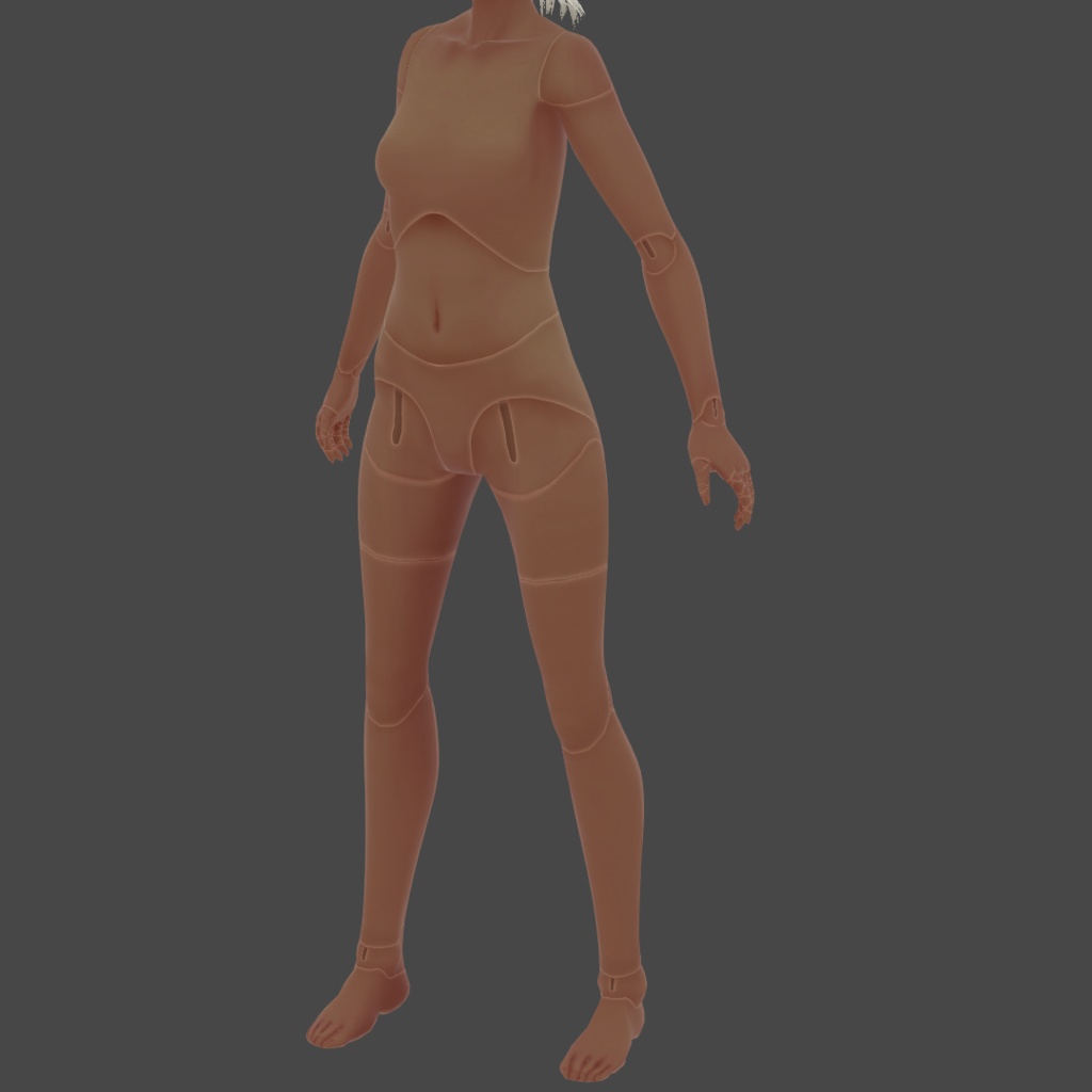 ドールボディ 男女兼用テクスチャ