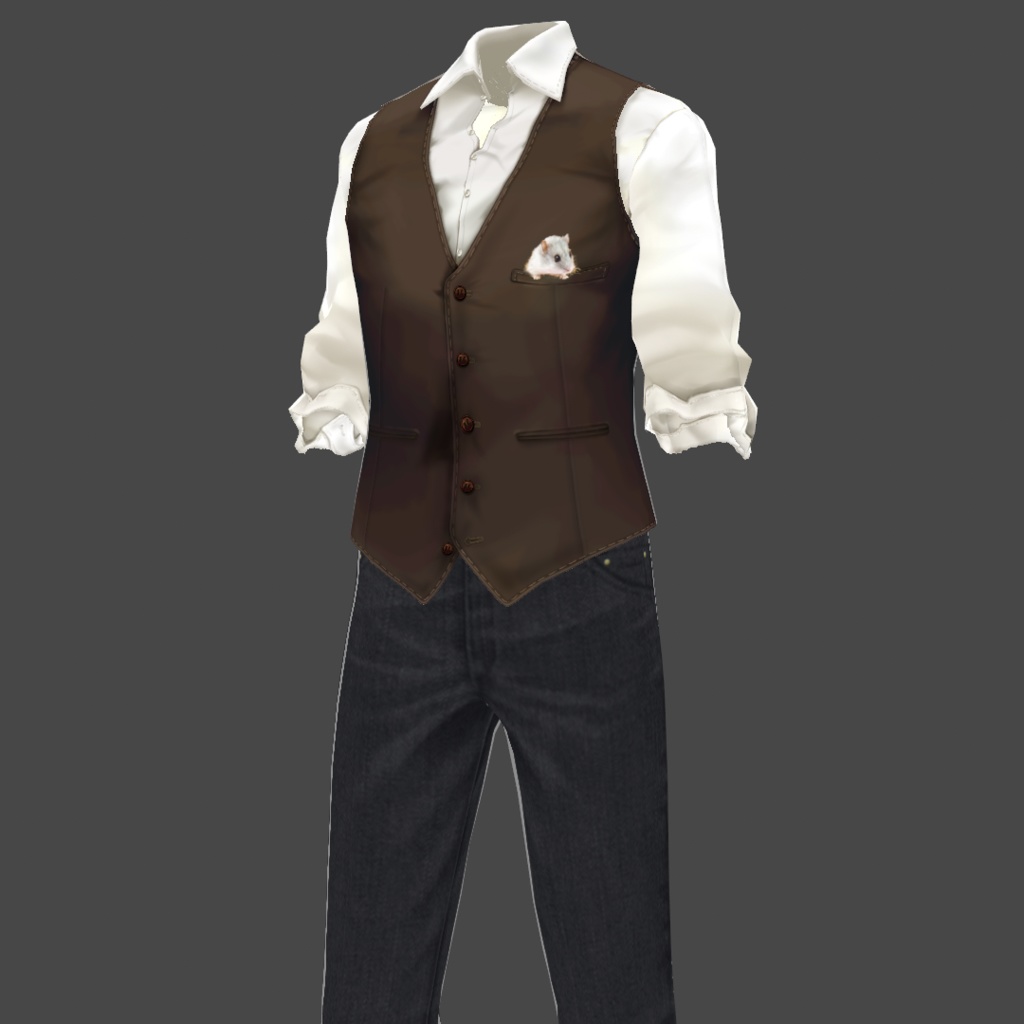 ジレーシャツセット