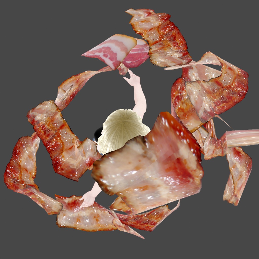 ベーコン髪の毛テクスチャ