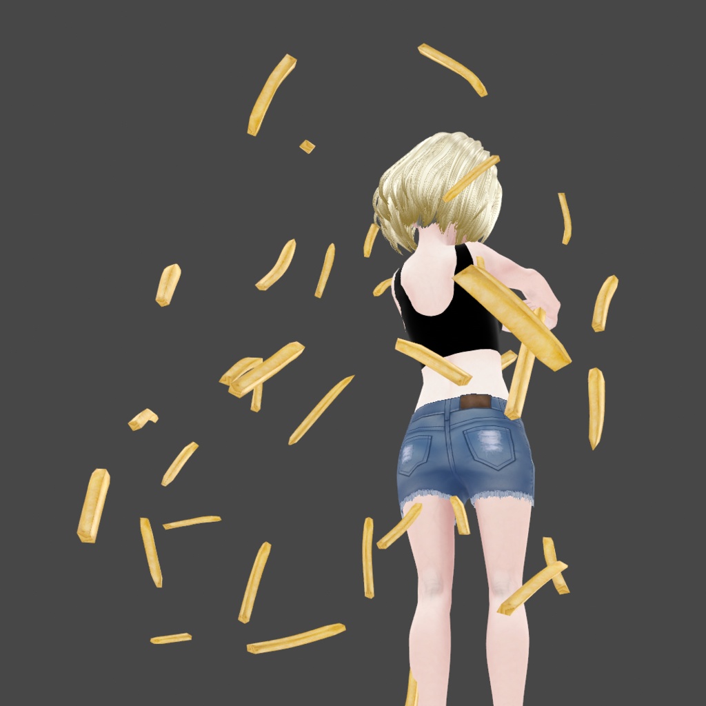 フライドポテト髪テクスチャ