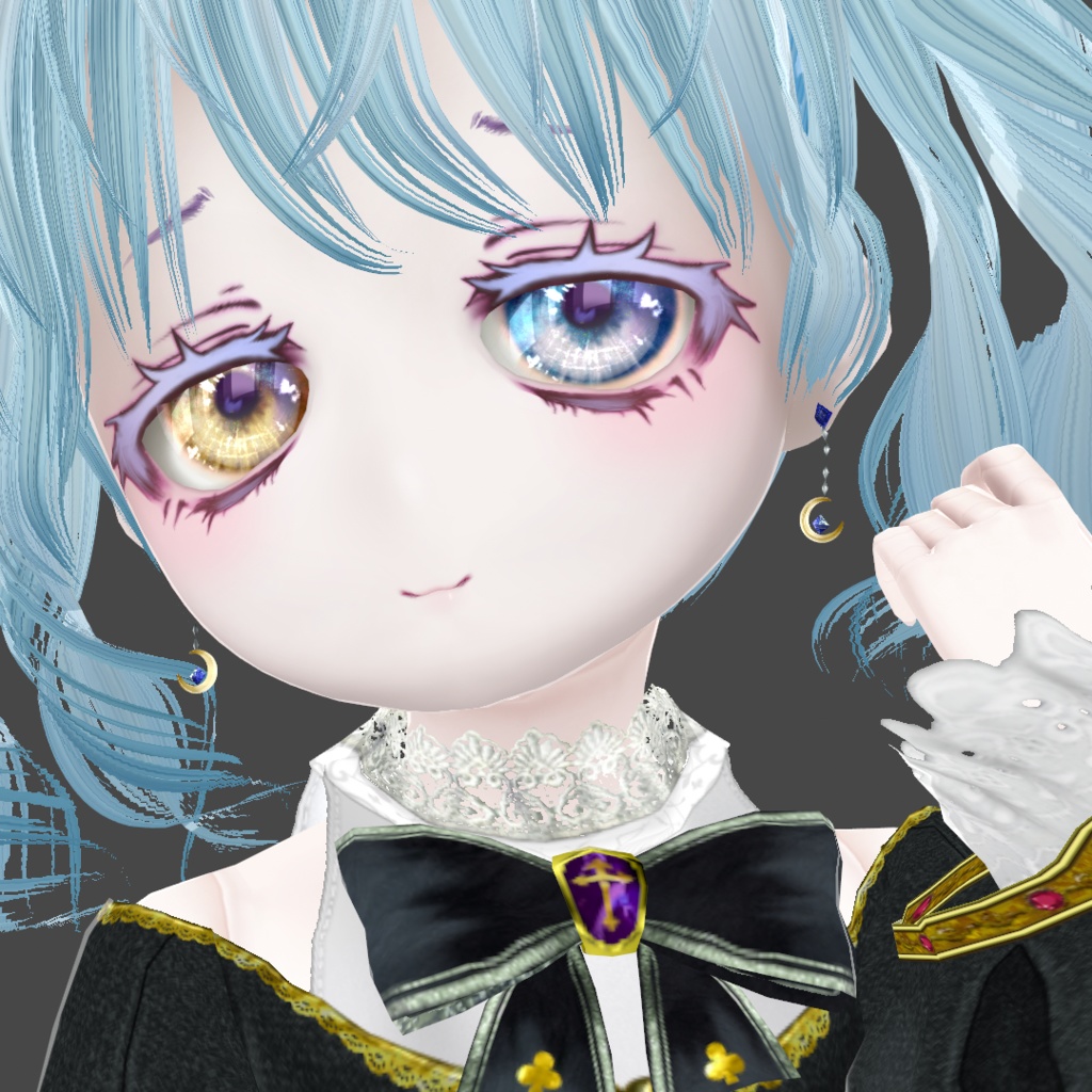 髪の毛製立体ピアスセット