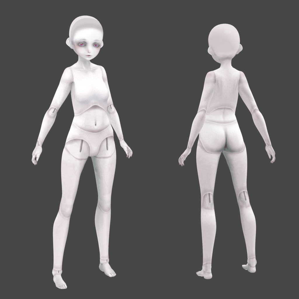 ドールボディーアルビノ肌