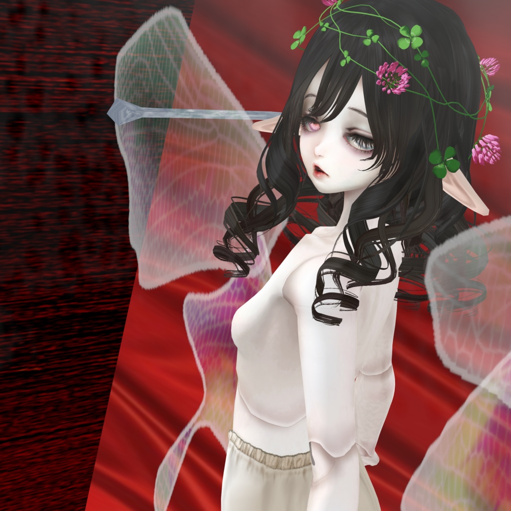 展翅の小妖精002【エボニー】 VRC