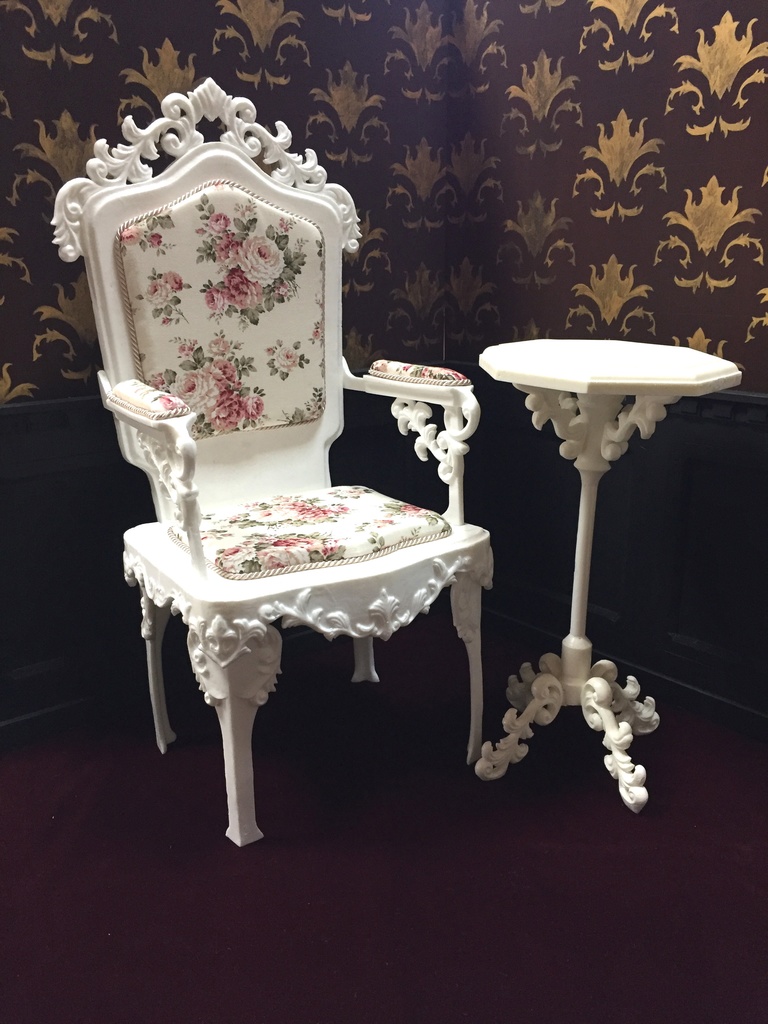 セット ゴシックチェアー×1&サイドテーブル×1