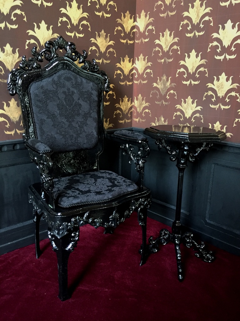 セット ゴシックチェアー×1&サイドテーブル×1