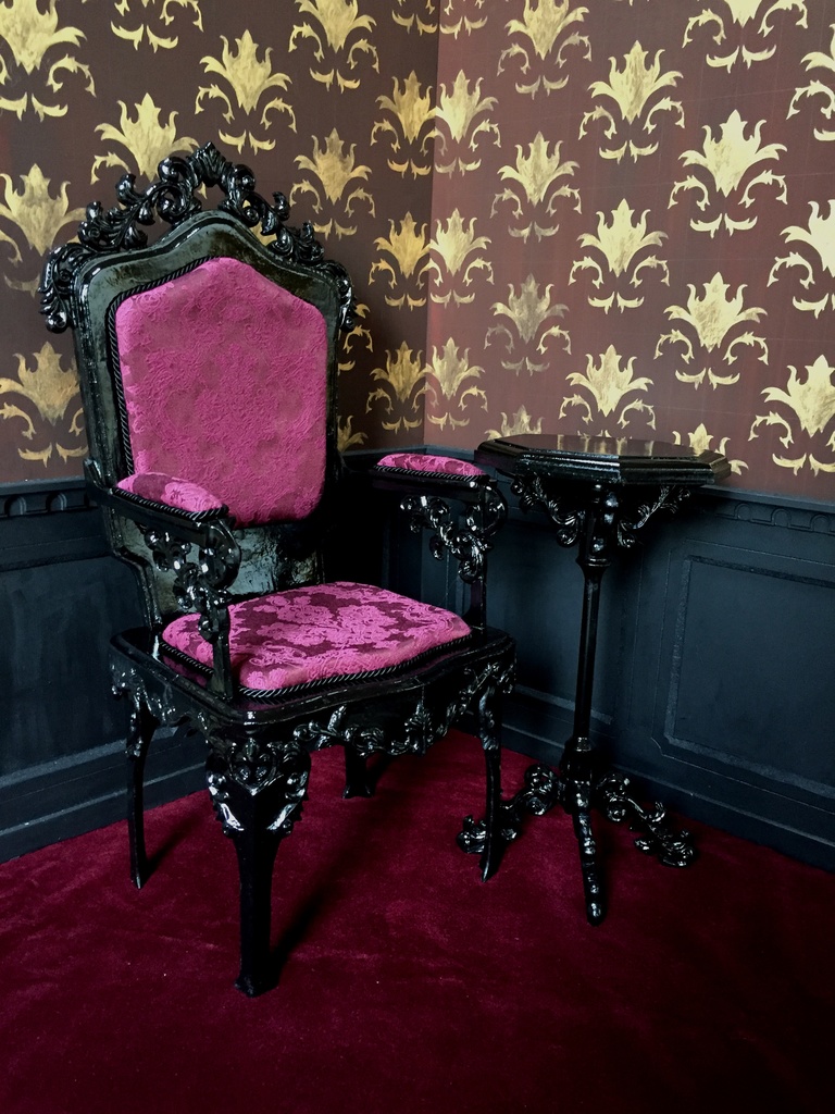 セット ゴシックチェアー×1&サイドテーブル×1