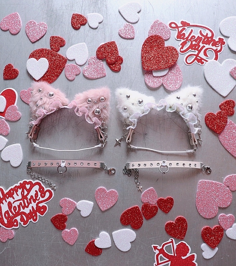 meow head band & be longs choker