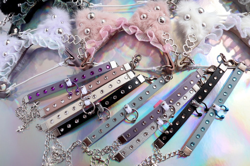 meow head band & be longs choker