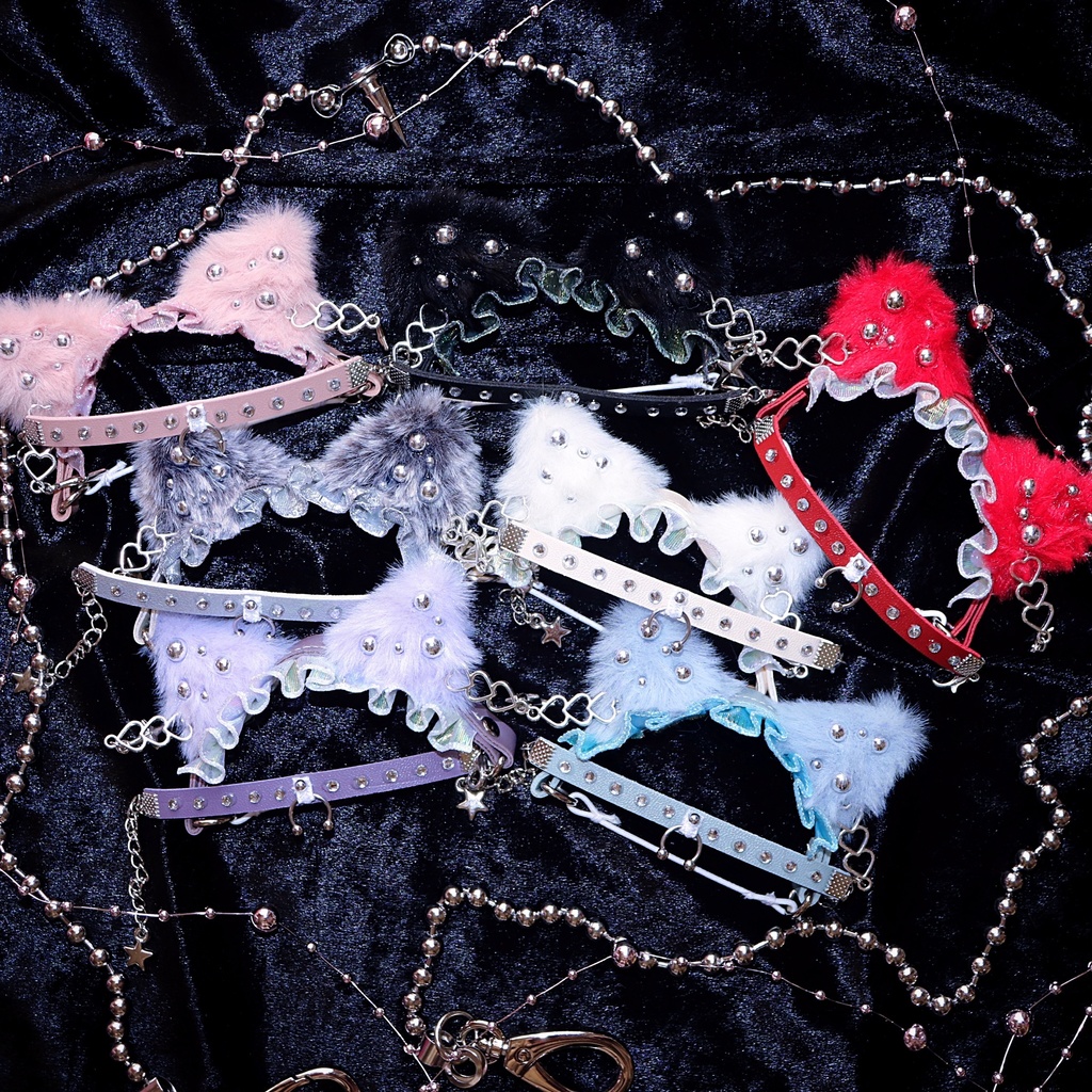 meow head band & be longs choker