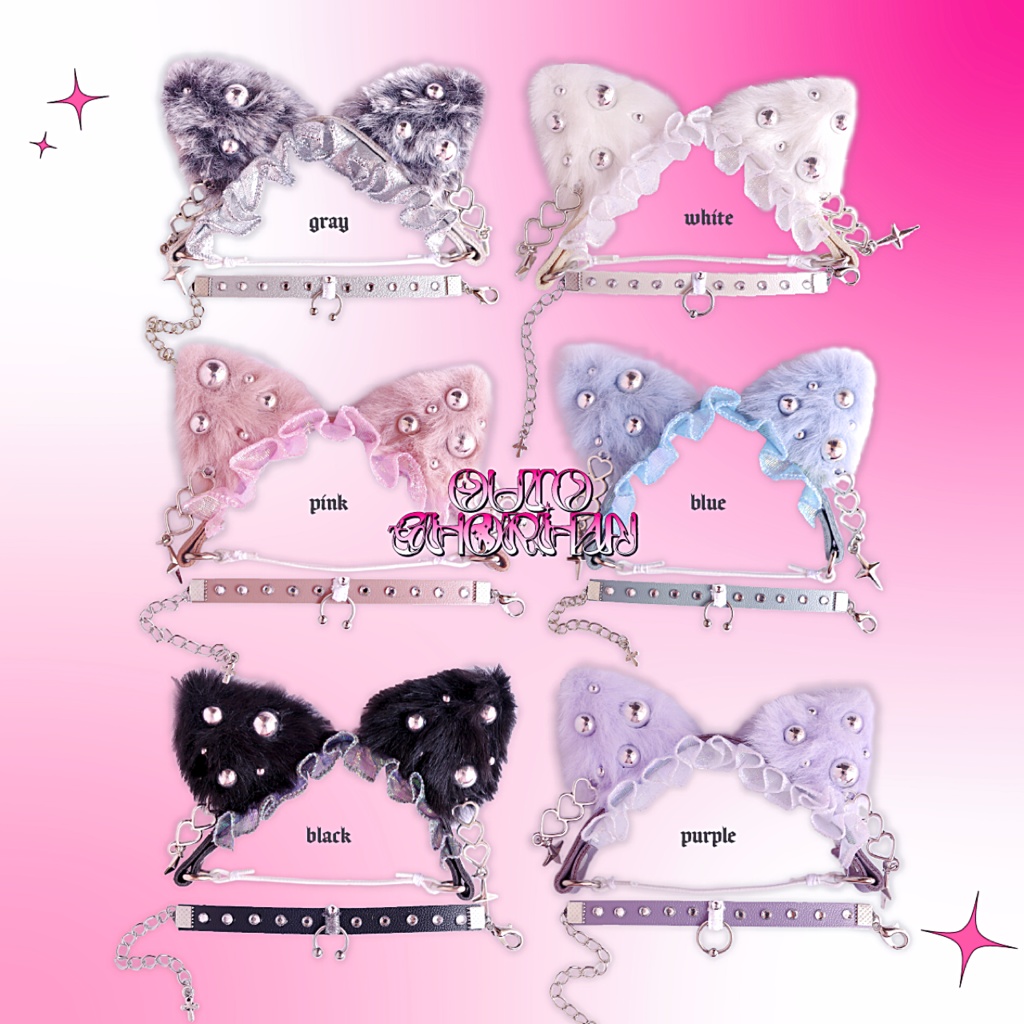 meow head band & belongs choker