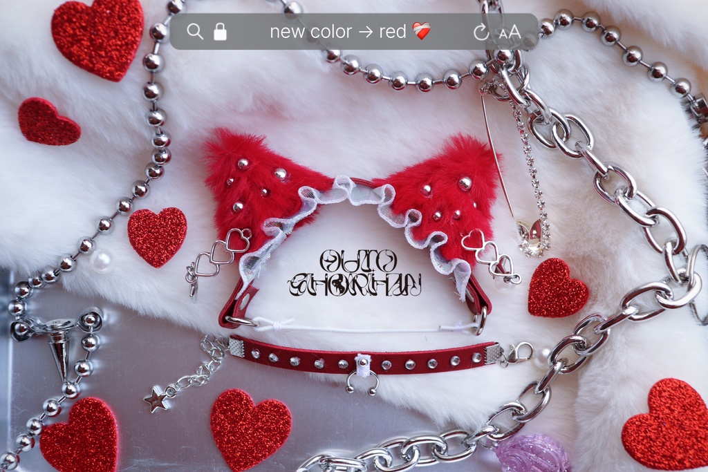 meow head band & be longs choker