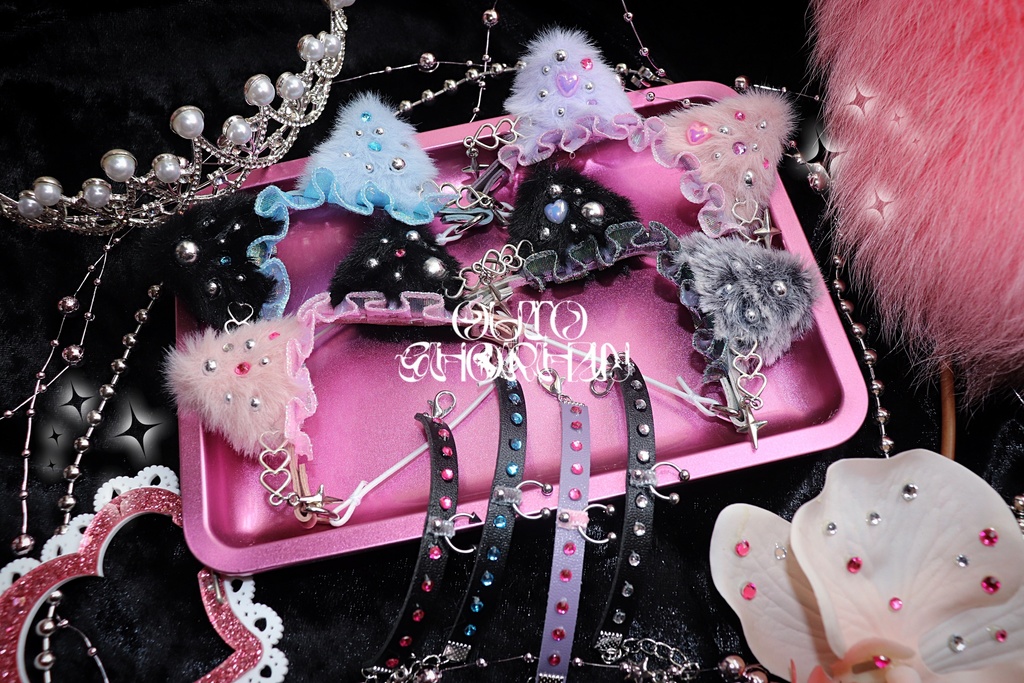 meow head band & be longs choker [ decoration series ]