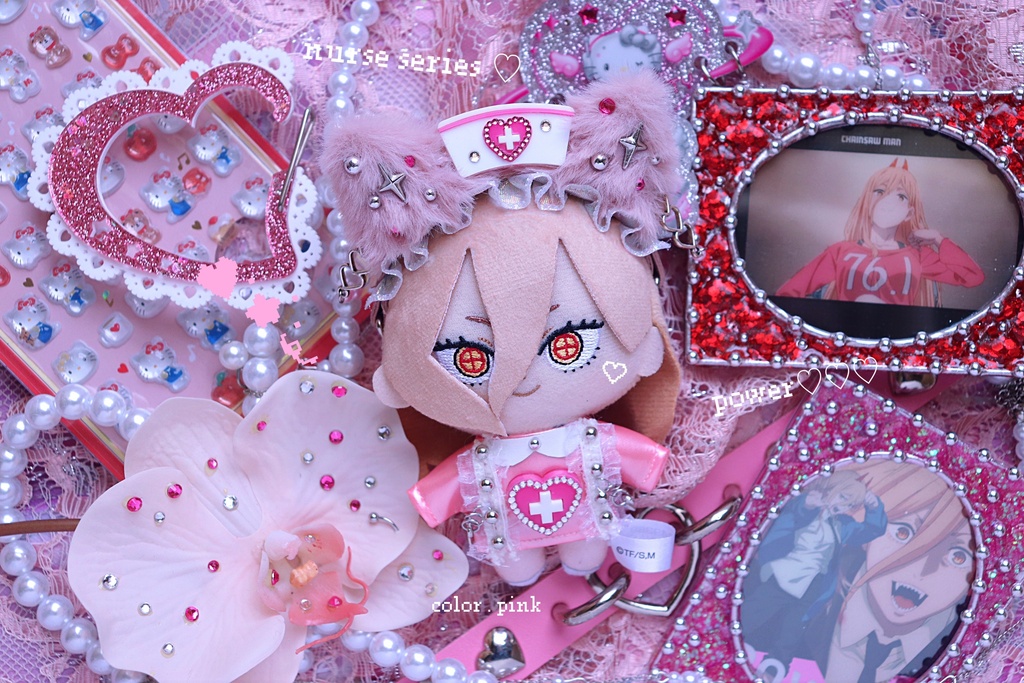 meow head band & enamel tops ( nurse )