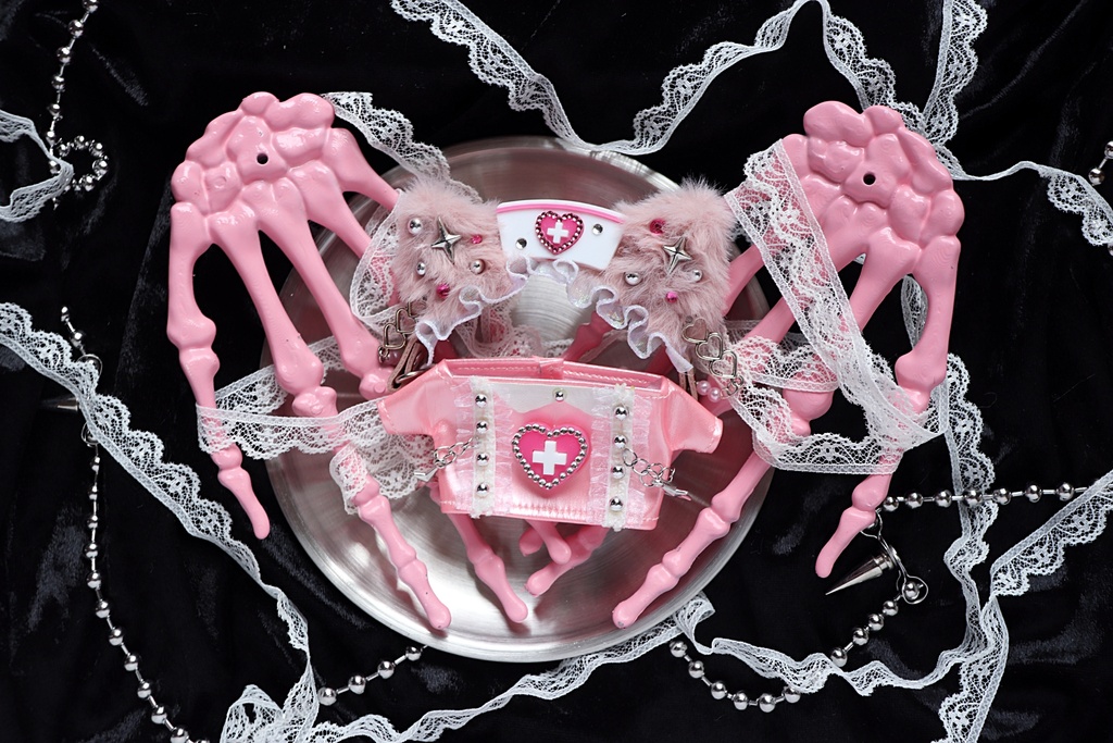 meow head band & enamel tops ( nurse )
