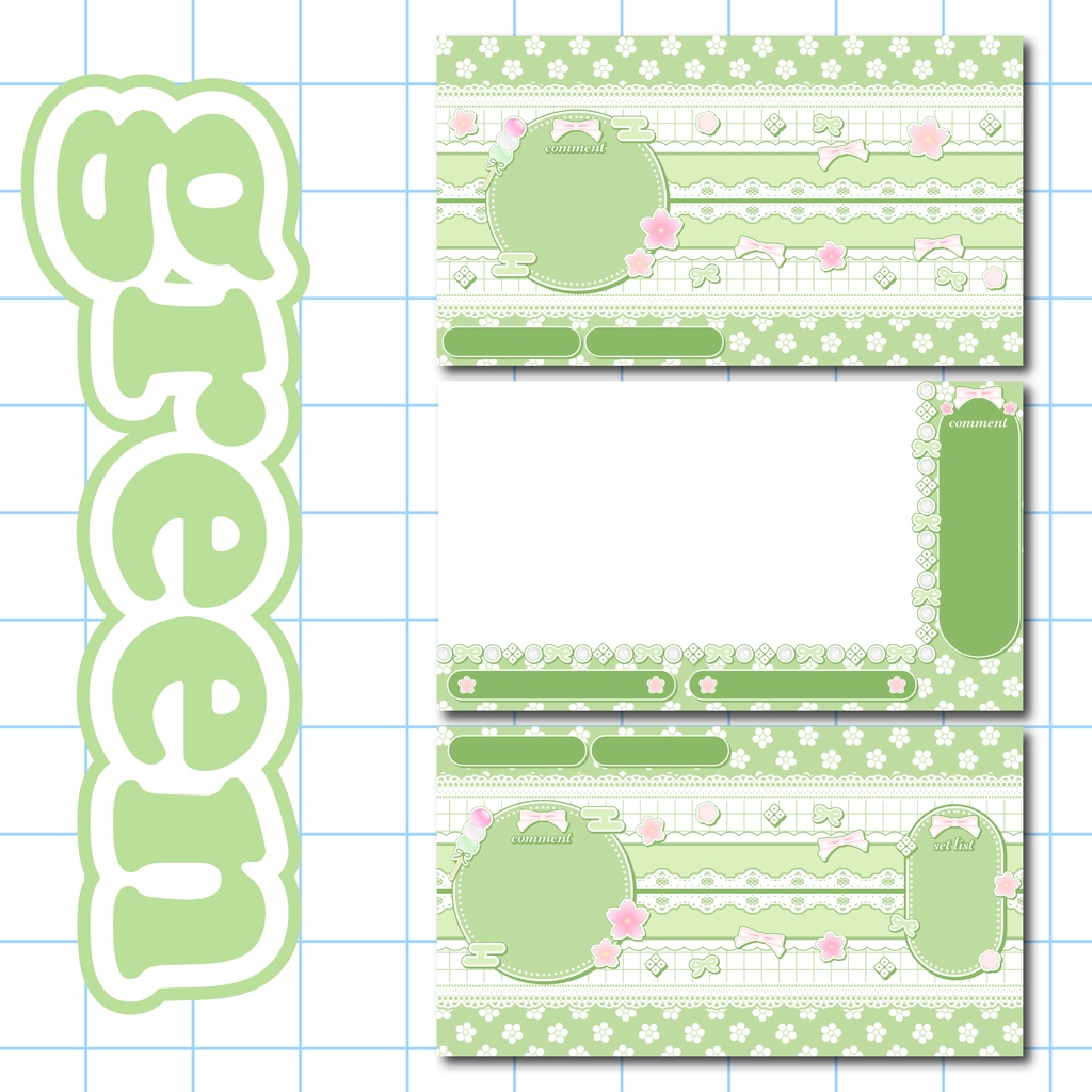 【配信画面】和洋折衷kawaii【カラバリ9種】