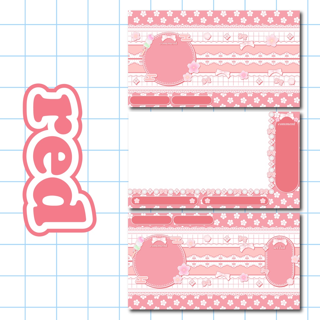 【配信画面】和洋折衷kawaii【カラバリ9種】