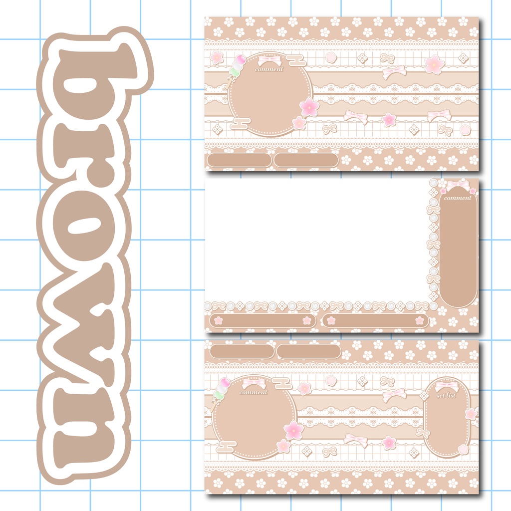 【配信画面】和洋折衷kawaii【カラバリ9種】