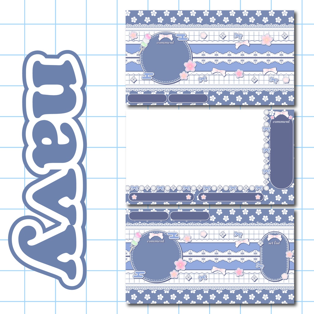 【配信画面】和洋折衷kawaii【カラバリ9種】