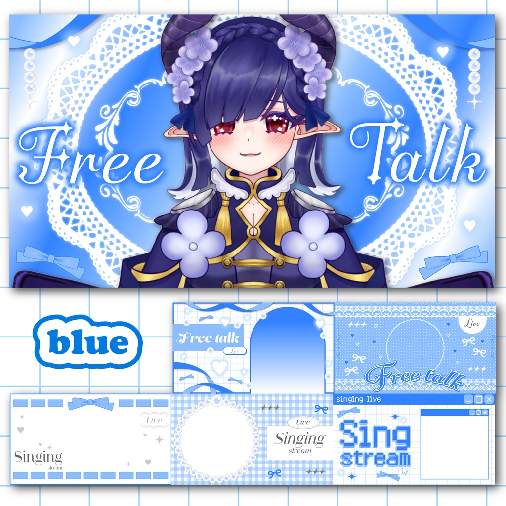 【サムネイルセット】ガーリーでkawaii🎀【カラバリ13種】