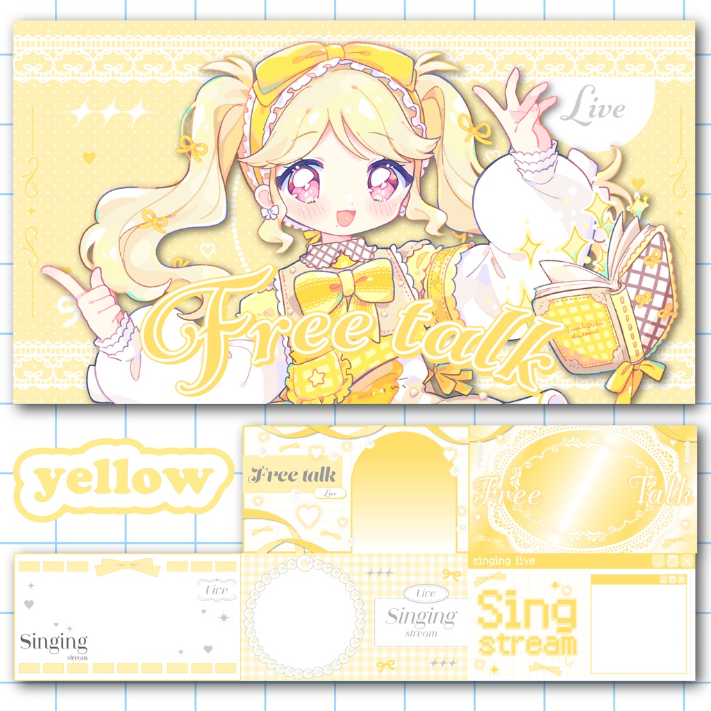 【サムネイルセット】ガーリーでkawaii🎀【カラバリ13種】