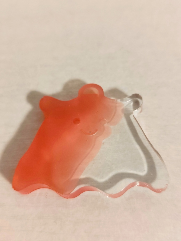 オレンジクリアめんだこキーホルダー
