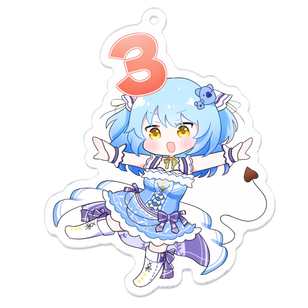 風渚こあ3周年グッズ：アクリルキーホルダー②