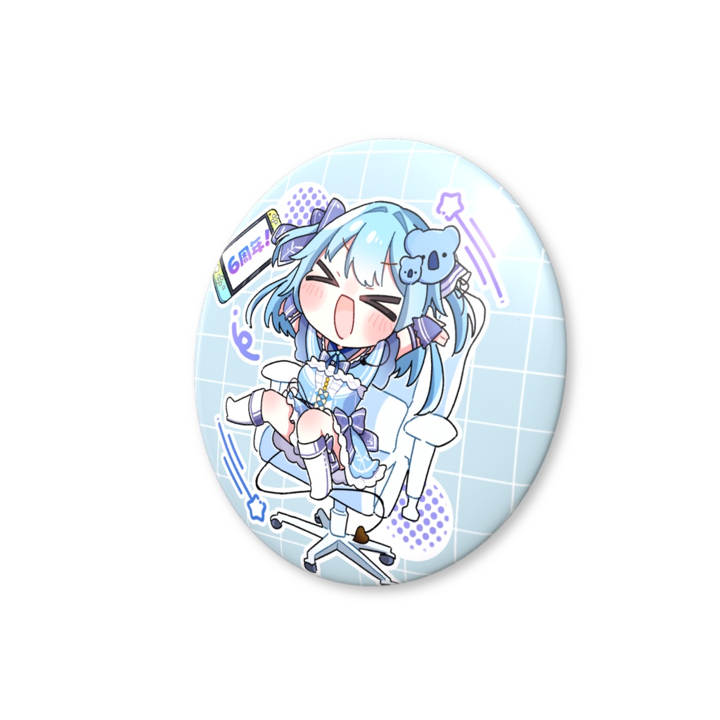 【追加】風渚こあ6周年記念缶バッジ